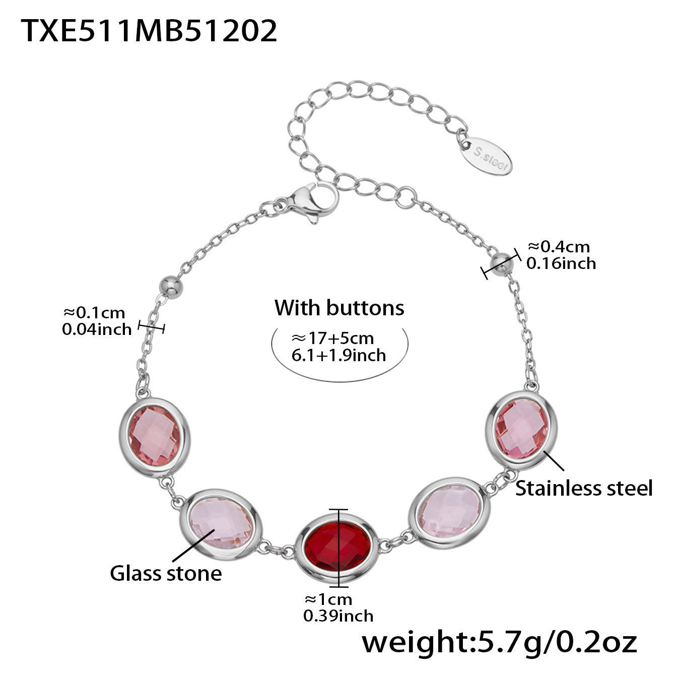 Candy Color Oval Glass Stone Necklace, Bracelet & Earrings Set – Stainless Steel | Fashion Jewelry | Colorful Minimalist Accessories