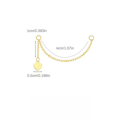 ASTM F136 Star Moon shapes Long Zircon titanium long pendant chain earrings accessories