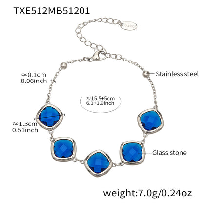 Modern Geometric Glass Jewelry | Stainless Steel Necklaces, Bracelets & Earrings