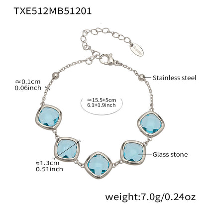 Modern Geometric Glass Jewelry | Stainless Steel Necklaces, Bracelets & Earrings