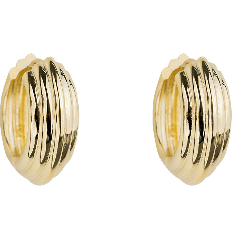 14K Gold Polished Round Earrings(Pair)