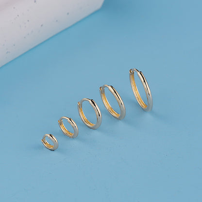 14K Solid Gold Minimalist Round Stud Earring – Hypoallergenic Daily Wear (Single)