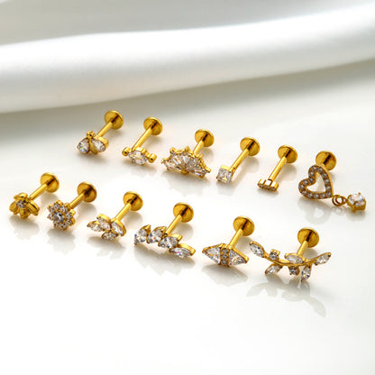 Titanium Alloy Piercing Earrings – Hypoallergenic, Lightweight & Stylish Cartilage Jewelry