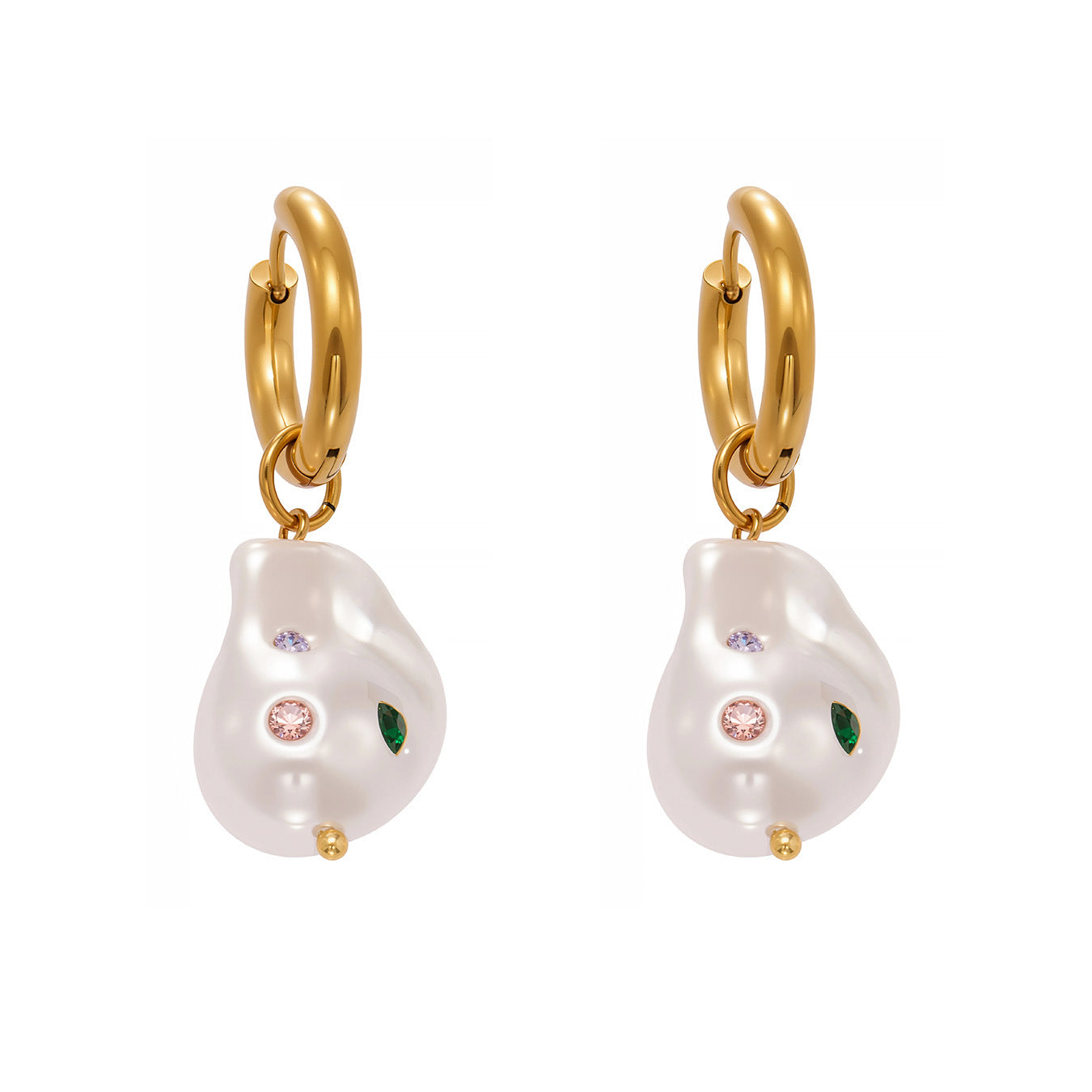 Colorful Beaded Stainless Steel Drop Earrings – Vibrant Fashion Jewelry for Everyday Glam