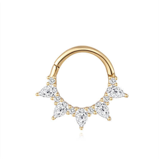 14K Gold Star-Shaped Zircon Stud Earring – Dainty Sparkle for Piercings