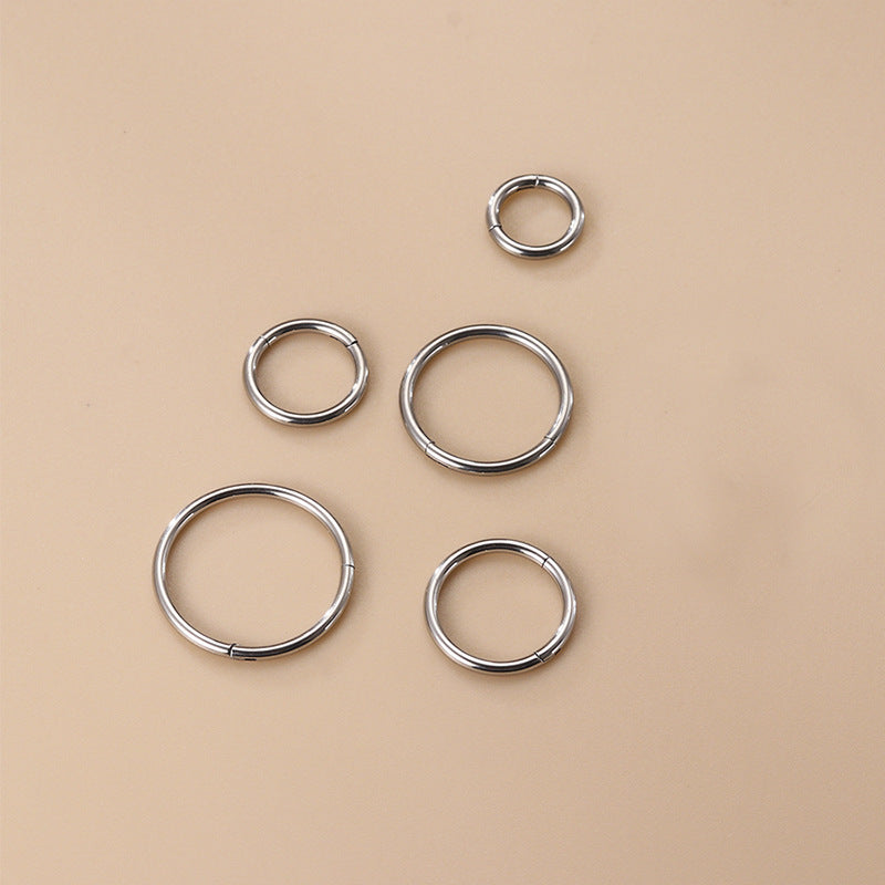 G23/F136 Titanium Seamless Hoop Ring Lip Nose Ear Piercing Jewelry 16G – Gold & Silver (6mm/8mm/10mm/12mm/14mm)