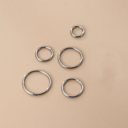 G23/F136 Titanium Seamless Hoop Ring Lip Nose Ear Piercing Jewelry 16G – Gold & Silver (6mm/8mm/10mm/12mm/14mm)