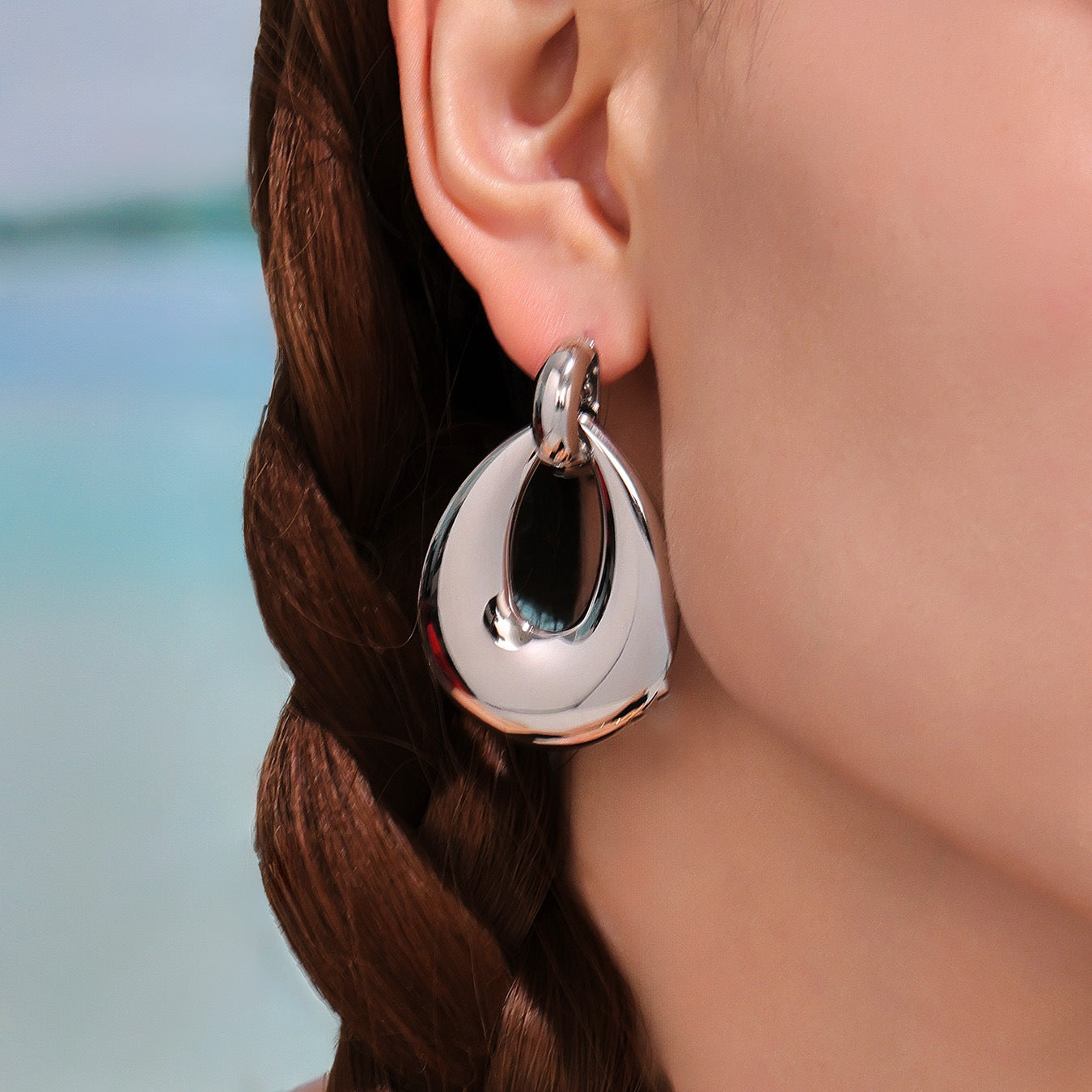 Geometric Multi-Layer Hoop Earrings Stainless Steel Statement Dangle Earrings – High Fashion Modern Jewelry | WANTI Jewelry