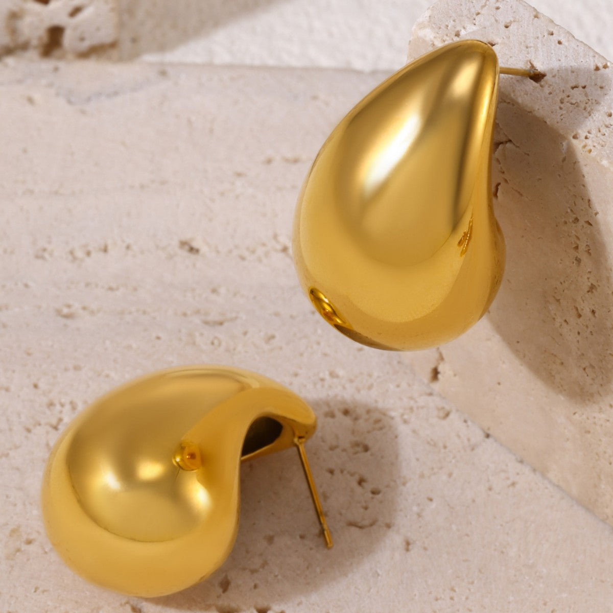 Elegant Teardrop Zircon Earrings – Stainless Steel Enamel, Pearl & Rhinestone Collection | Hypoallergenic Fashion Jewelry