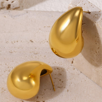 Elegant Teardrop Zircon Earrings – Stainless Steel Enamel, Pearl & Rhinestone Collection | Hypoallergenic Fashion Jewelry