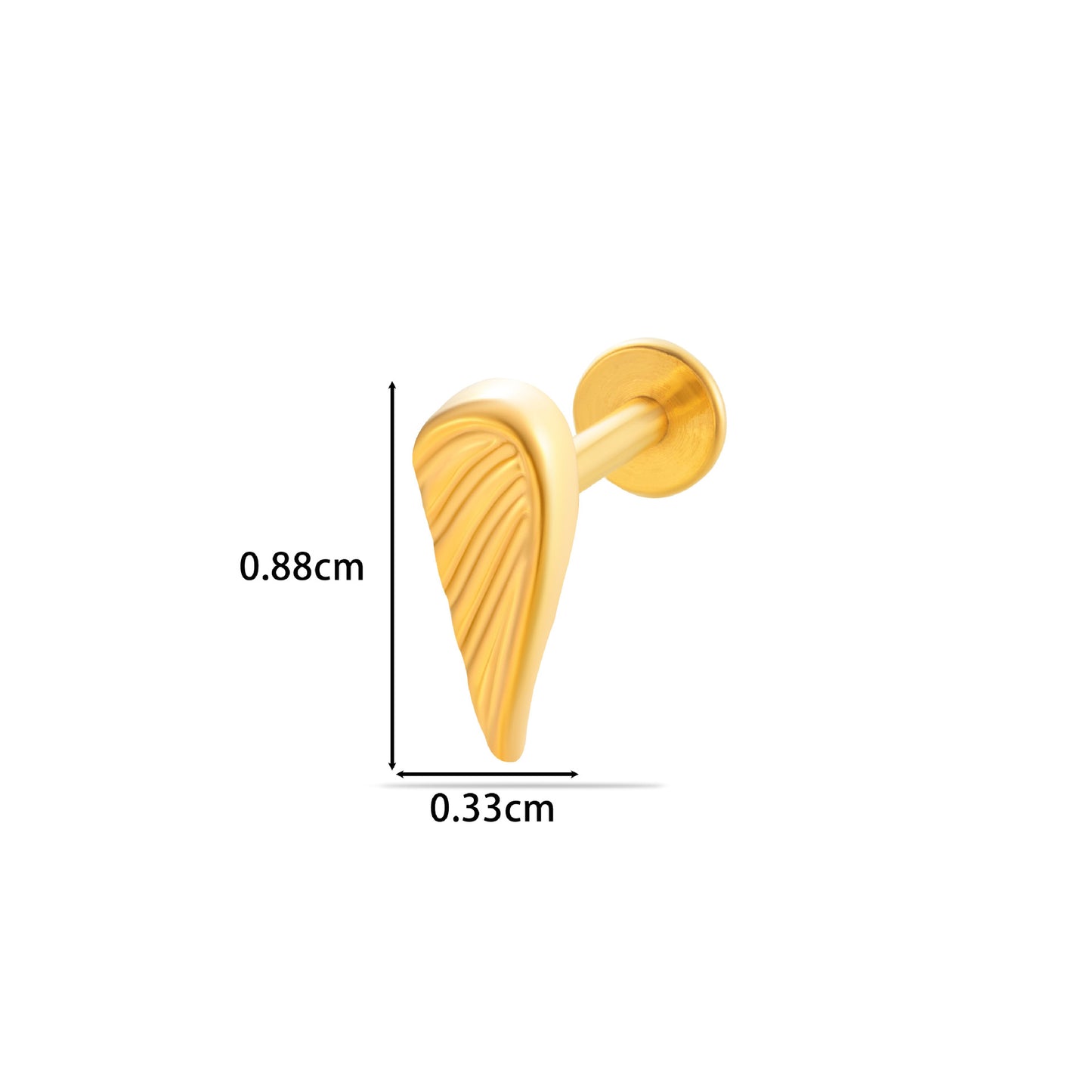 F136 Titanium Zircon-Set Lucky Clover Sunflower Waterdrop Cartilage Piercing – Trendy and Versatile Lip & Ear Piercing Jewelry