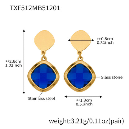 Modern Geometric Glass Jewelry | Stainless Steel Necklaces, Bracelets & Earrings