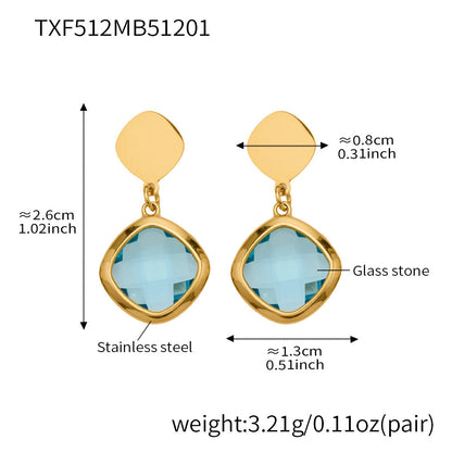 Modern Geometric Glass Jewelry | Stainless Steel Necklaces, Bracelets & Earrings