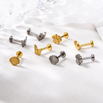 Titanium Cartilage Piercing Stud – Hypoallergenic, Lightweight & Sparkling