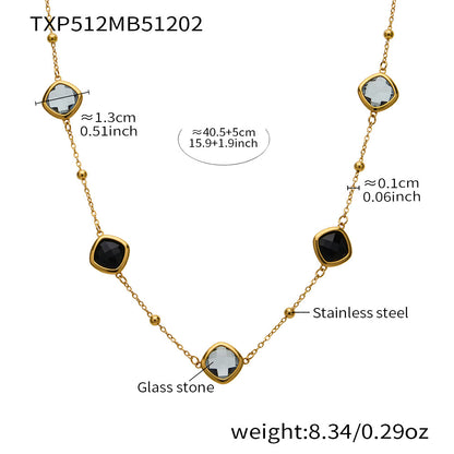 Modern Geometric Glass Jewelry | Stainless Steel Necklaces, Bracelets & Earrings