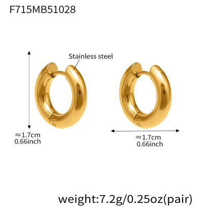 Statement Stainless Steel Hoop Earrings – Bold Geometric Circle Earrings, Modern Minimalist Jewelry for Women
