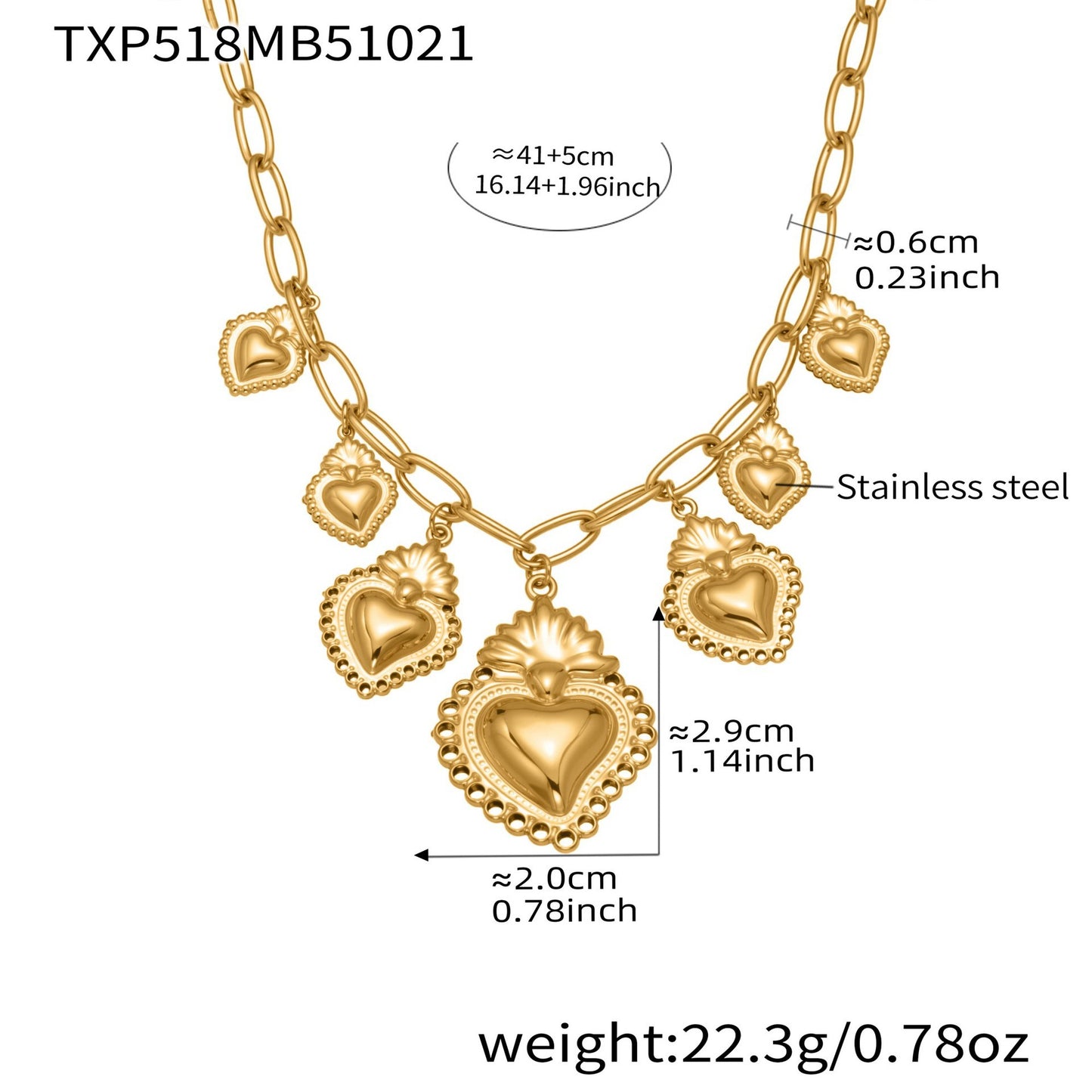 Stainless Steel Strawberry & Sunflower Jewelry Set – Necklace · Bracelet · Earrings