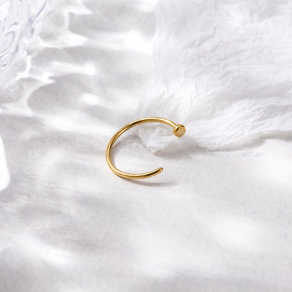 G23/F136 Titanium C-Shaped Nose Hoop Ring for Cartilage Piercing | Hypoallergenic Body Jewelry