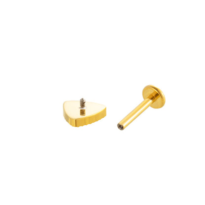 Implant Grade ASTM F136 Titanium Micro CZ Flat Back Stud | Internal Thread Cartilage & Lip Piercing Jewelry