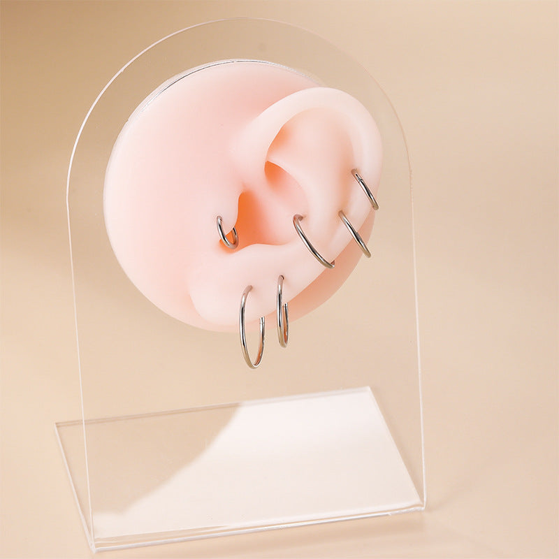 G23/F136 Titanium Seamless Hoop Ring Lip Nose Ear Piercing Jewelry 16G – Gold & Silver (6mm/8mm/10mm/12mm/14mm)