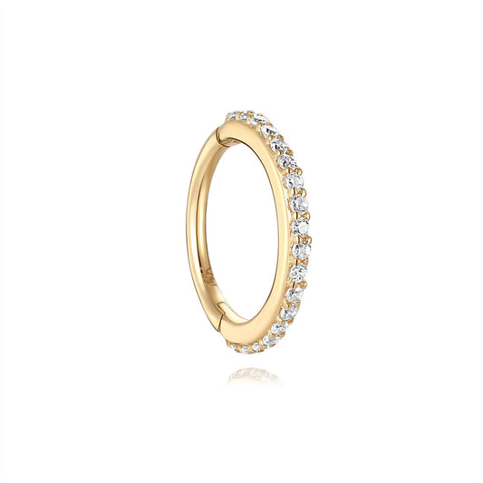 14K Gold Multi-Zircon Stud Earrings – Sparkling Stacking Piece