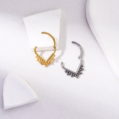 G23/F136 Titanium Teardrop Seamless Nose Hoop Ring – 8mm 10mm Hypoallergenic Piercing Jewelry