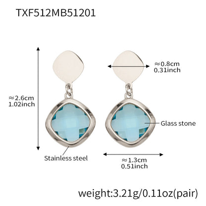 Modern Geometric Glass Jewelry | Stainless Steel Necklaces, Bracelets & Earrings