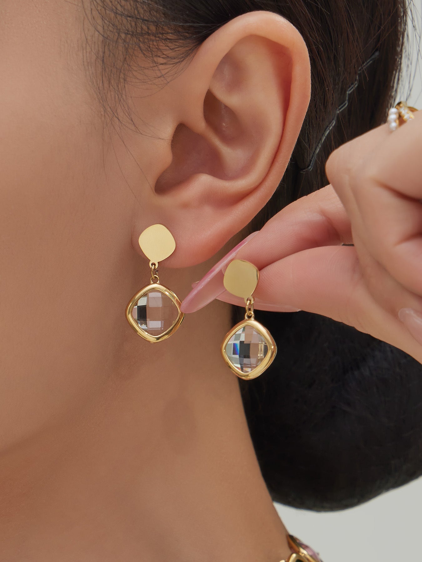 Modern Geometric Glass Jewelry | Stainless Steel Necklaces, Bracelets & Earrings