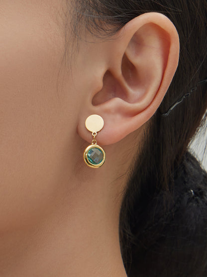 Candy Color Glass Stone Jewelry Set – Stainless Steel Necklaces, Bracelets & Earrings