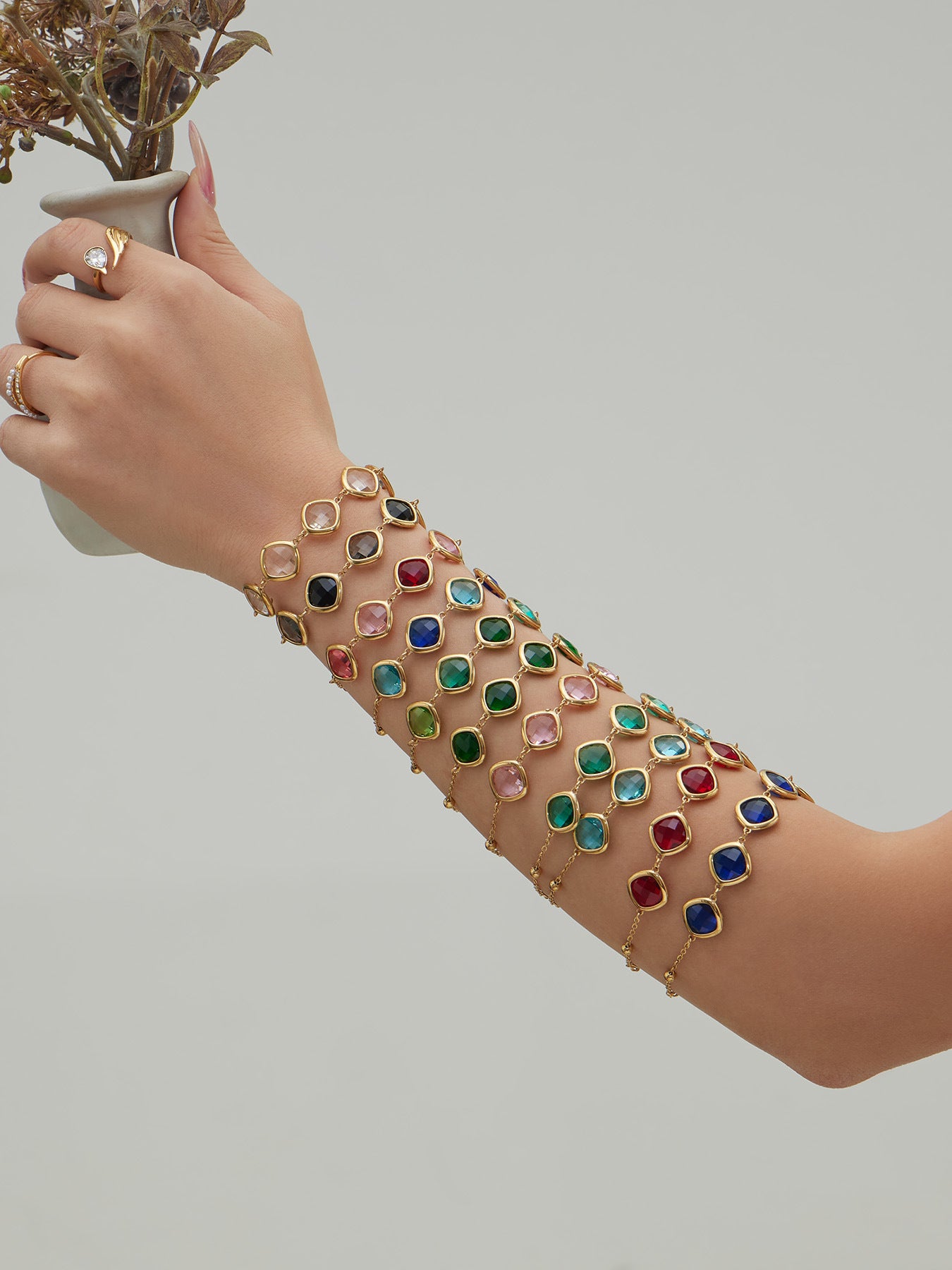 Modern Geometric Glass Jewelry | Stainless Steel Necklaces, Bracelets & Earrings