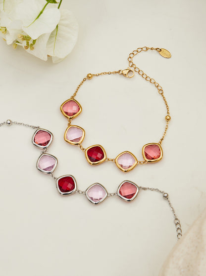 Modern Geometric Glass Jewelry | Stainless Steel Necklaces, Bracelets & Earrings