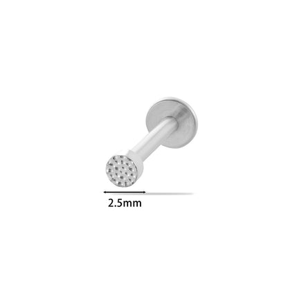 F136 Titanium Alloy Round Disc Hammered Texture Cartilage Piercing Lip Piercing Barbell – Fashionable Body Jewelry for Piercings