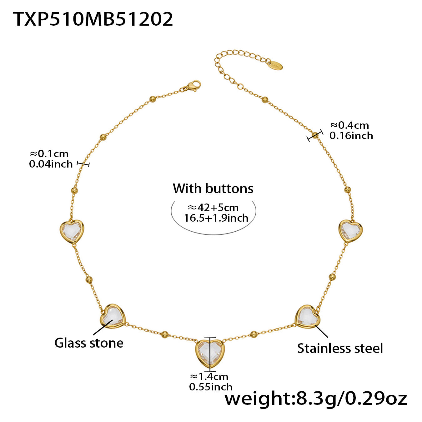 Modern Glass Shine Jewelry | Stainless Steel Necklaces, Bracelets & Earrings