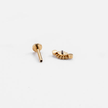 Titanium Zircon Piercing Stud – Hypoallergenic Minimalist Jewelry