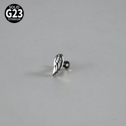ASTM F136 Titanium Angel Wing Dermal Top – Internally Threaded Micro Dermal Anchor Jewelry for Collarbone & Surface Piercing