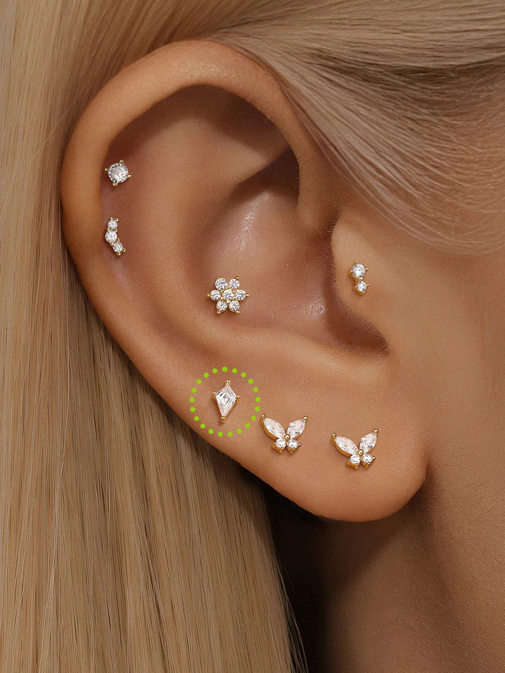 14K Gold Teardrop Zircon Stud Earrings – Dainty, Hypoallergenic & Everyday Chic