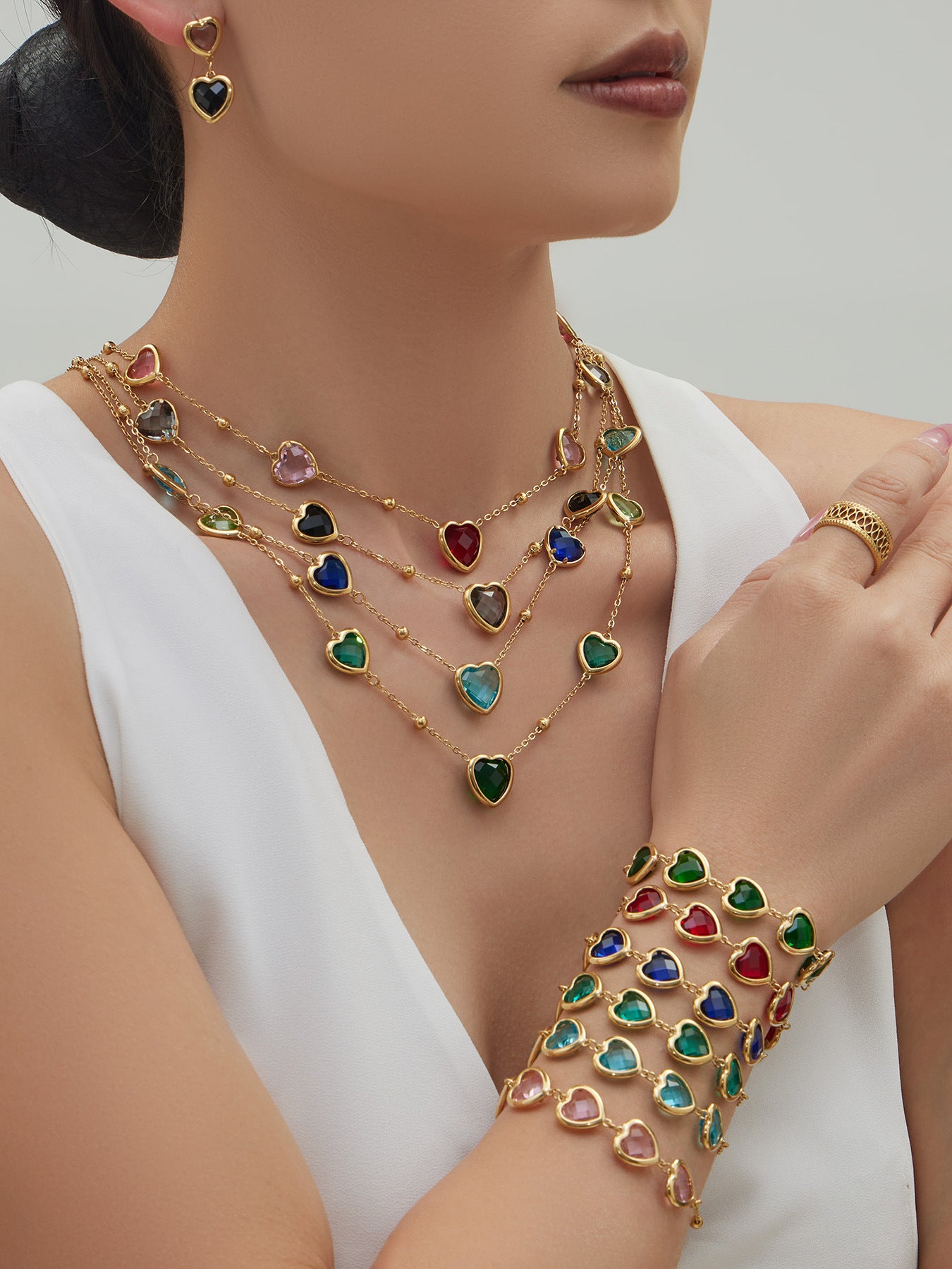 Modern Glass Shine Jewelry | Stainless Steel Necklaces, Bracelets & Earrings