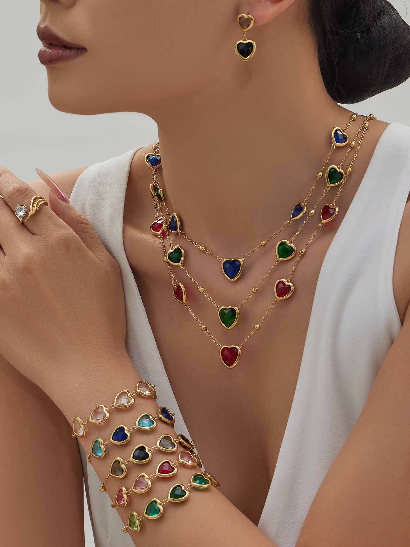 Modern Glass Shine Jewelry | Stainless Steel Necklaces, Bracelets & Earrings