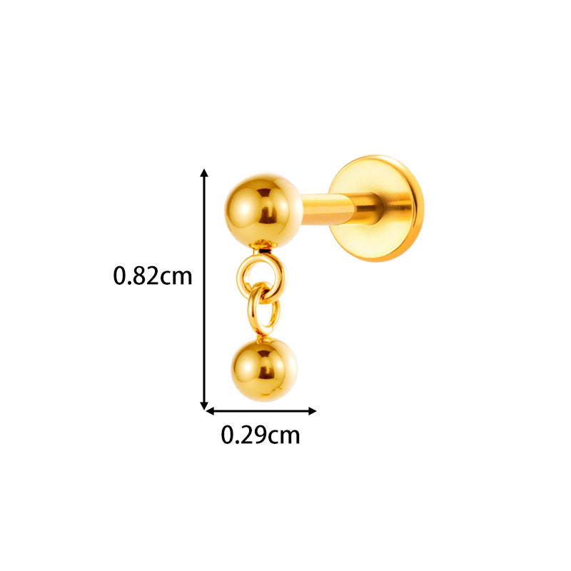 Implant Grade ASTM F136 Titanium Threadless Push Pin Moon Star Flat Back Stud | Minimalist Helix Cartilage Tragus Lip Piercing Jewelry