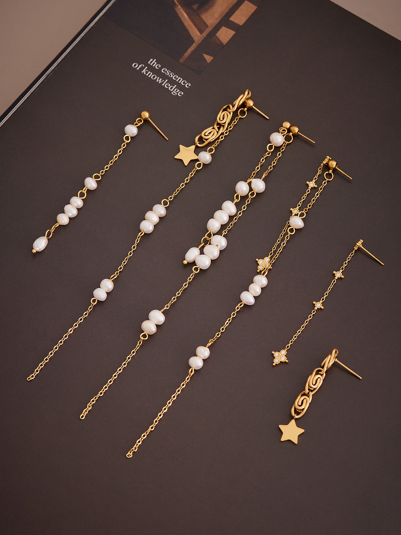 Stainless Steel Paperclip Tassel Zircon Earrings – Modern Geometric Dangle Earrings | WANTI Jewelry