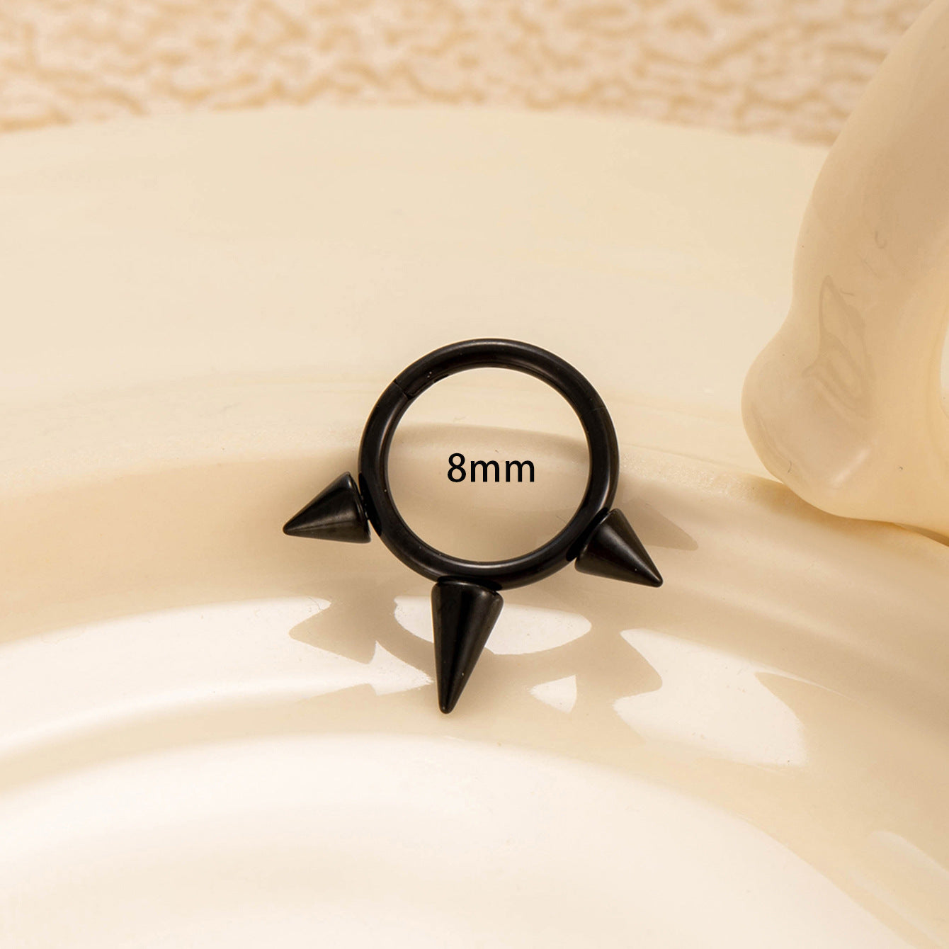 G23 Titanium Spike Hoop Earrings | Hypoallergenic Hinged Clicker Piercing Jewelry for Men & Women