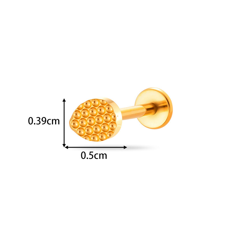 G23/F136 Titanium Heart & Snake Design Internally Threaded Lip Labret Studs | Zircon Piercing Jewelry for Cartilage, Helix, Tragus, and Lip