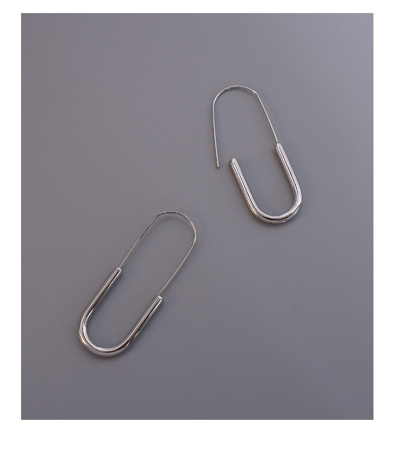 Stainless Steel Paperclip Earrings Set – Minimalist High-End Design, Gold & Silver Colors, Fashion Statement Jewelry for Women