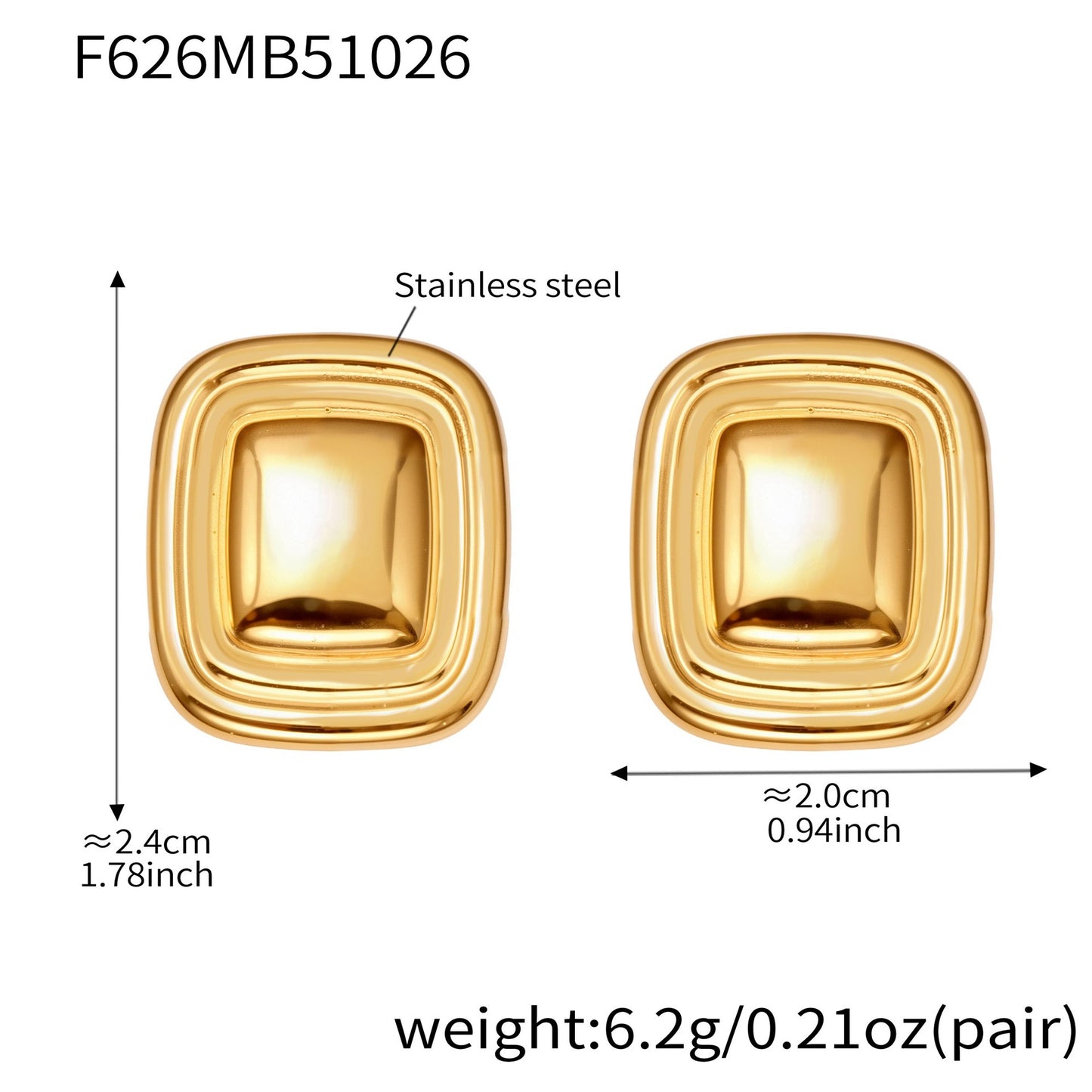 Stainless Steel Retro Geometric Earrings | Figure-8 & Square Shaped Minimalist Hoop Earrings | High-End Fashion Jewelry