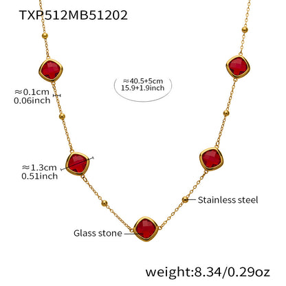 Modern Geometric Glass Jewelry | Stainless Steel Necklaces, Bracelets & Earrings