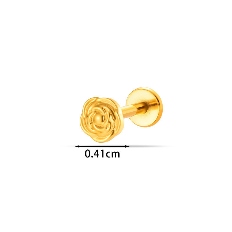 G23/F136 Titanium Micro CZ Internal Thread Piercing Jewelry – Christmas Tree, Rose, Comb & Bunny | 10 Styles