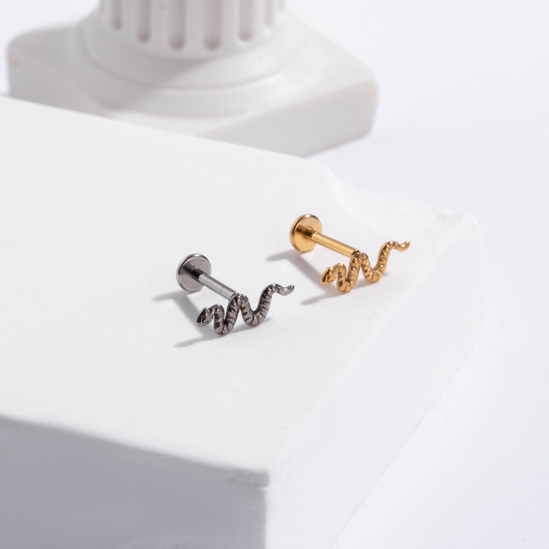 G23 Titanium Push-In Flat Back Stud – Hypoallergenic Cartilage Piercing Earring