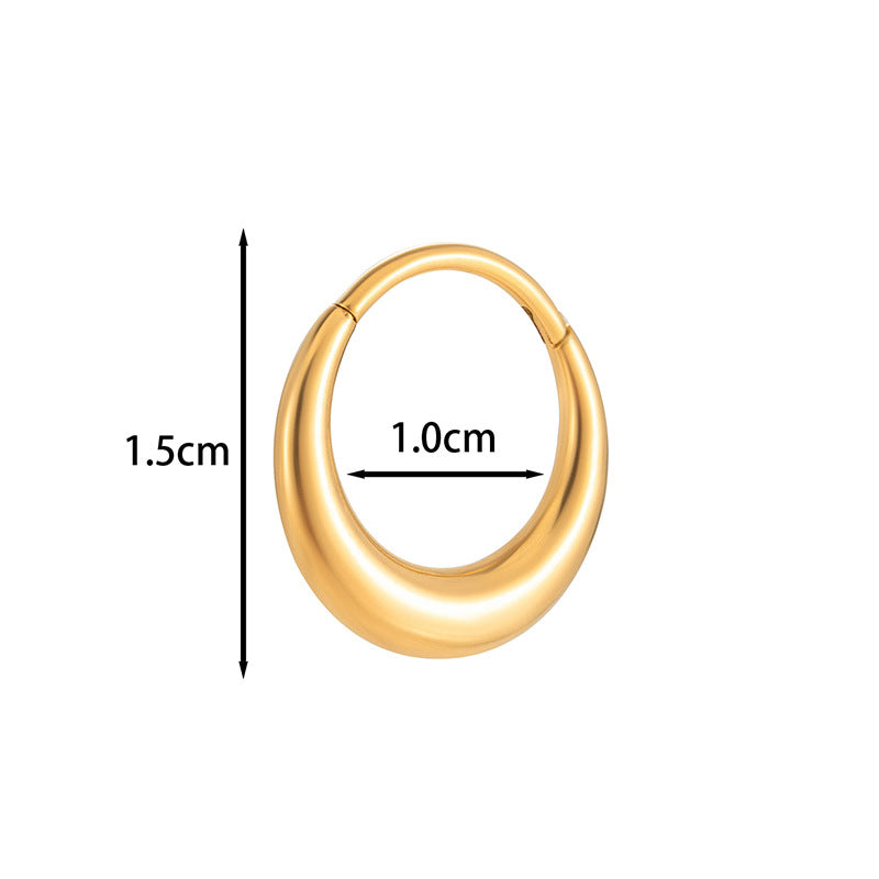 Titanium  Piercing Earring – Hypoallergenic, Seamless Design for Cartilage, Helix, Daith