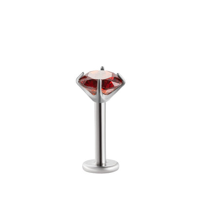 Minimalist Titanium Cartilage Barbell with Zircon – Hypoallergenic Piercing Jewelry
