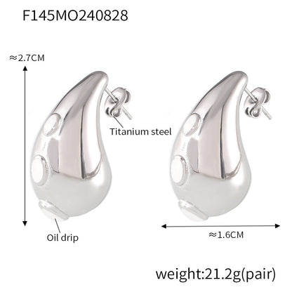 Elegant Teardrop Zircon Earrings – Stainless Steel Enamel, Pearl & Rhinestone Collection | Hypoallergenic Fashion Jewelry